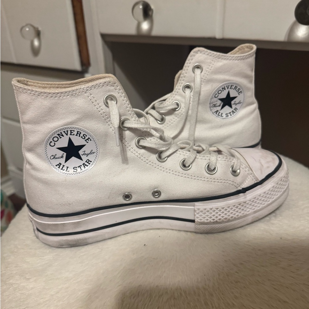 Converse All Star White Canvas High-Tops